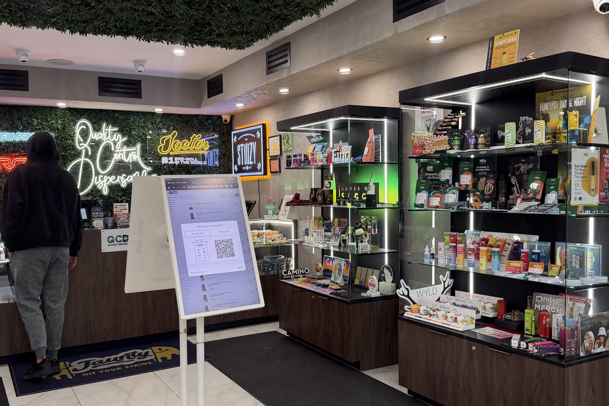 Customer shopping for marijuana at Quality Control Dispensary