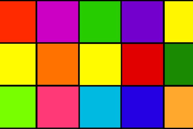 Rainbow color blocks